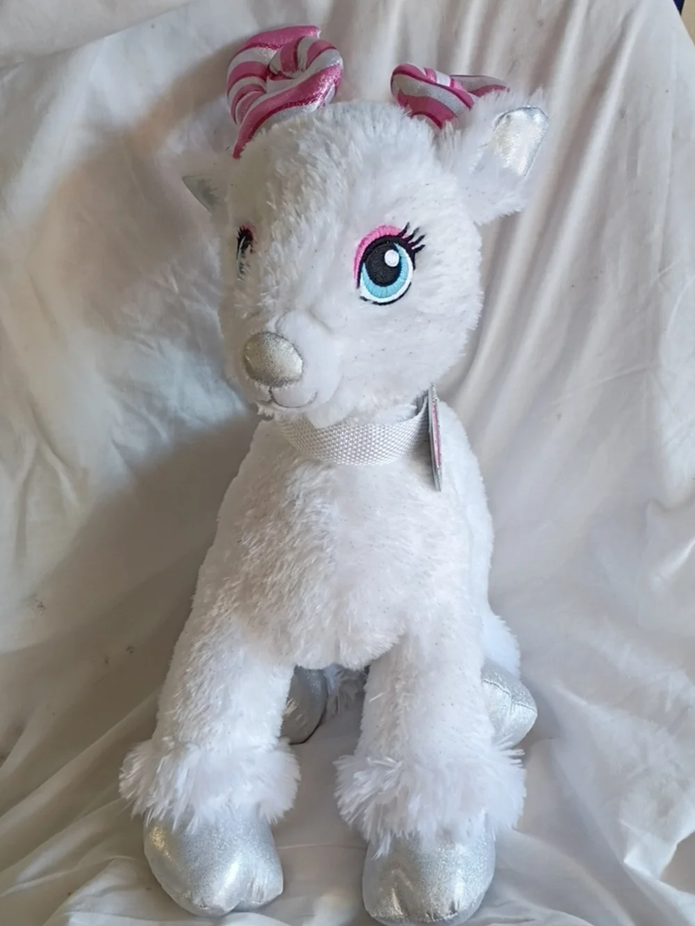 EUC Build A Bear BAB Candy Cane Glisten Reindeer BABW Workshop Christmas 2018